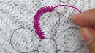Modern Flower Hand Embroidery Tutorial For Beginner Unique Flower Embroidery Stitch