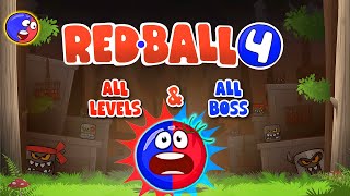 Red Ball 4 Double Color Fusion Red &amp; Blue Tomato Ball with All Levels All Boss Full Gameplay