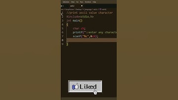 C Program to Find ASCII Value of a Character |#learn_programming_1200