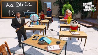 GTA V : Franklin Tutuion Teacher Shinchan Doraemon Franklin Hulk School