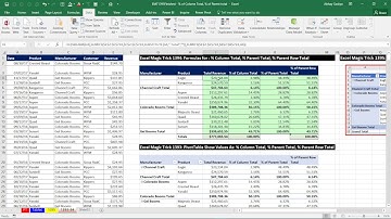Excel Magic Trick 1394 - Summary table using Sub-Total Functionality