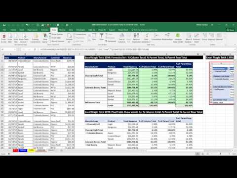 Excel Magic Trick 1394 - Summary table using Sub-Total Functionality