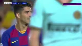 ملخص مباراة برشلونة و انتر ميلان 2-1   مباراة ساخنة هدفين سواريز - حفيظ الدراج - دوري أبطال أوروبا