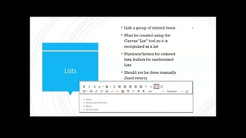 Accessibility - Lists