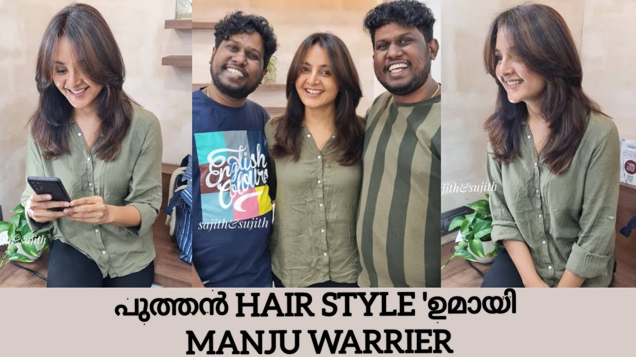 White top and skirt with baby band hairstyle, Manju Warrier again in  Stylish look - News Portal