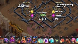 th13 VS th14 max tower defense 3 star attack classic war clash of clans (SLAYERGAMING)(SLAYER CLAN)