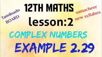 Tamilnadu BOARD samacheer new syllabus 12th maths lesson-2 example:2.29 solution