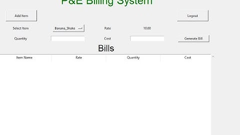 Restaurant Billing System: Python tkinter Project