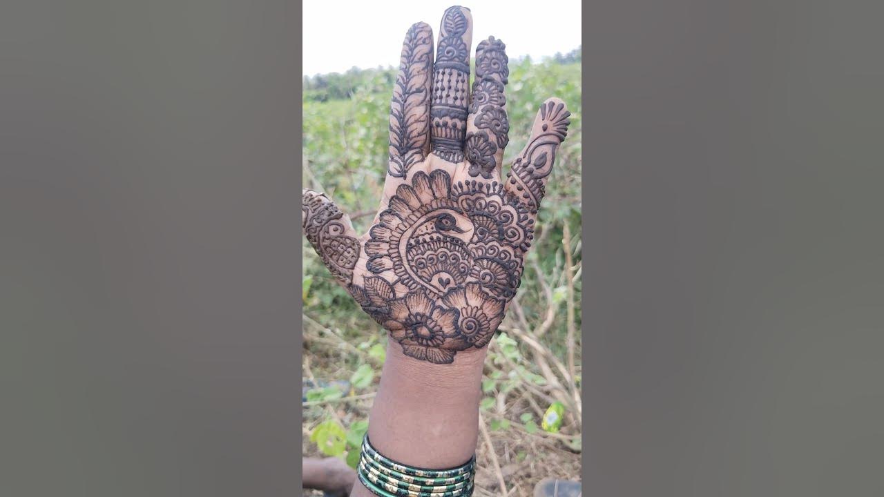 simple meganthi design#hennadesign#tattoo#youtubeshorts