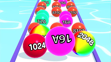 Ball Run 2048 - All Levels Gameplay Android, iOS ( Levels 1050 )