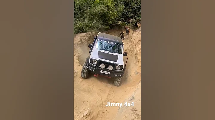 Jimny 4x4 2021 by maruthy suzuki on offroad track, hill climbing