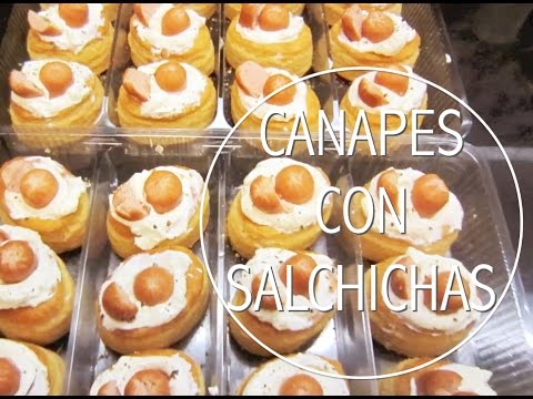 Cómo hacer Canapés de salchichas veloz? Receta: sin horno. Aperitivos  Saladitos de hojaldre - YouTube