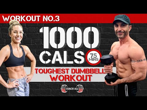 1000 Cals: SUMMER BODY WORKOUT 💪 Full Body Dumbbell Workout Supersets - 1000 calories with Coach Ali