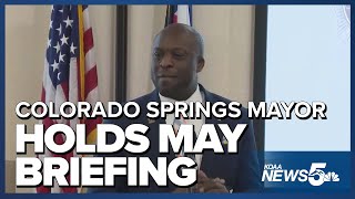 Colorado Springs Mayor Yemi Mobolade holds May press briefing