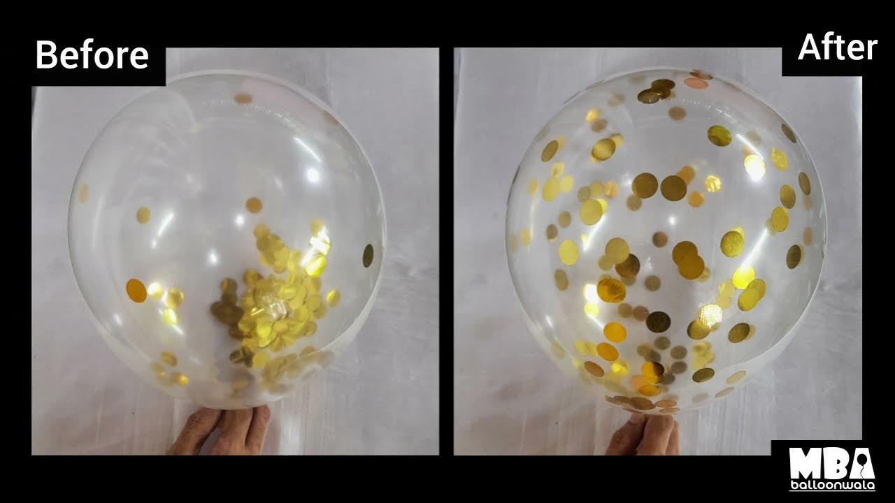 How to inflate confetti balloons and get the confetti to stick evenly DIY tricks and tips