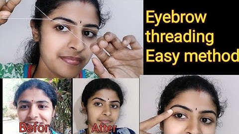 #DIY How to do Eyebrow threading | easy method eyebrow in Kannada