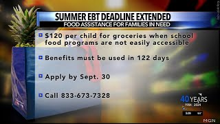 Summer EBT deadline extended