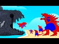 Rescue Baby GODZILLA SPIDER And KONG From DARK BLOOP : Who Will Win? | Godzilla Cartoon Compilation