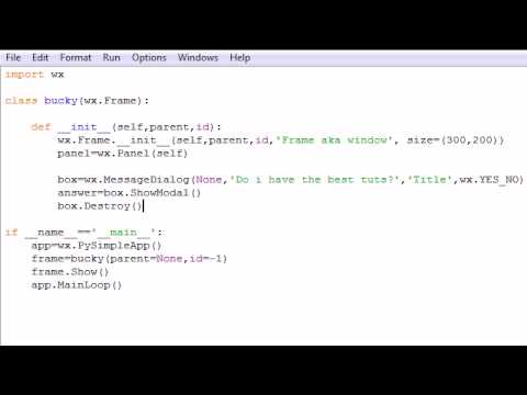 wxPython Programming Tutorial - 4 - Using Message Dialog - YouTube