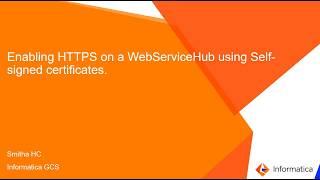 how to enable https on a web service hub using self-signed certificates