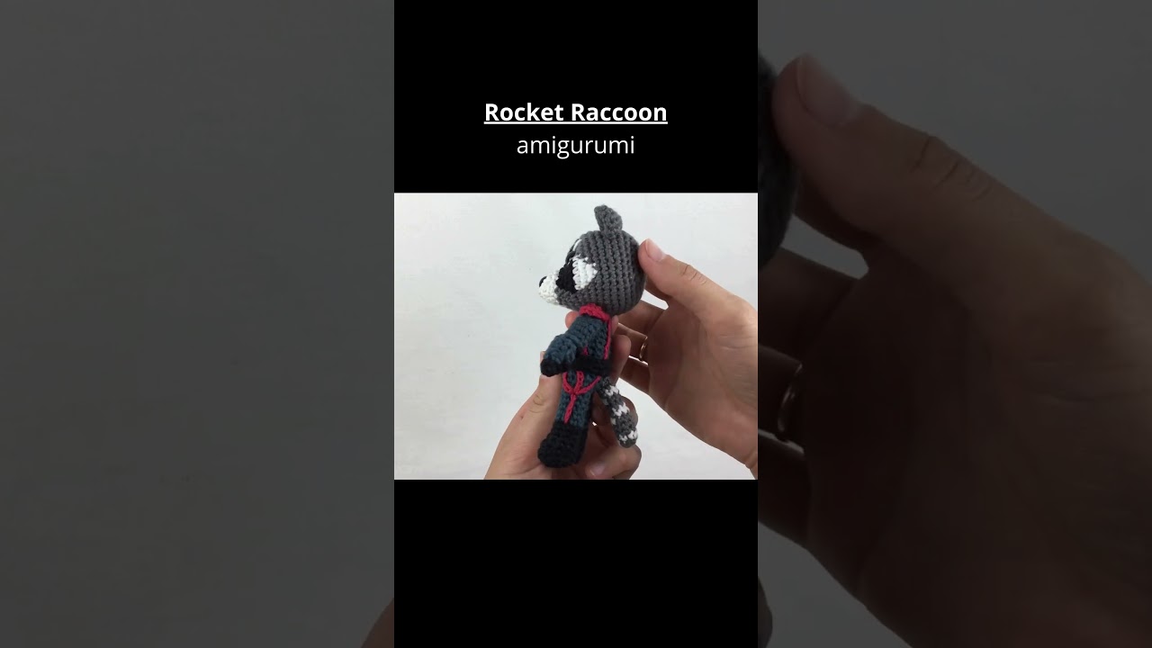 Rocket Raccoon amigurumi, marvel crochet pattern tutorial