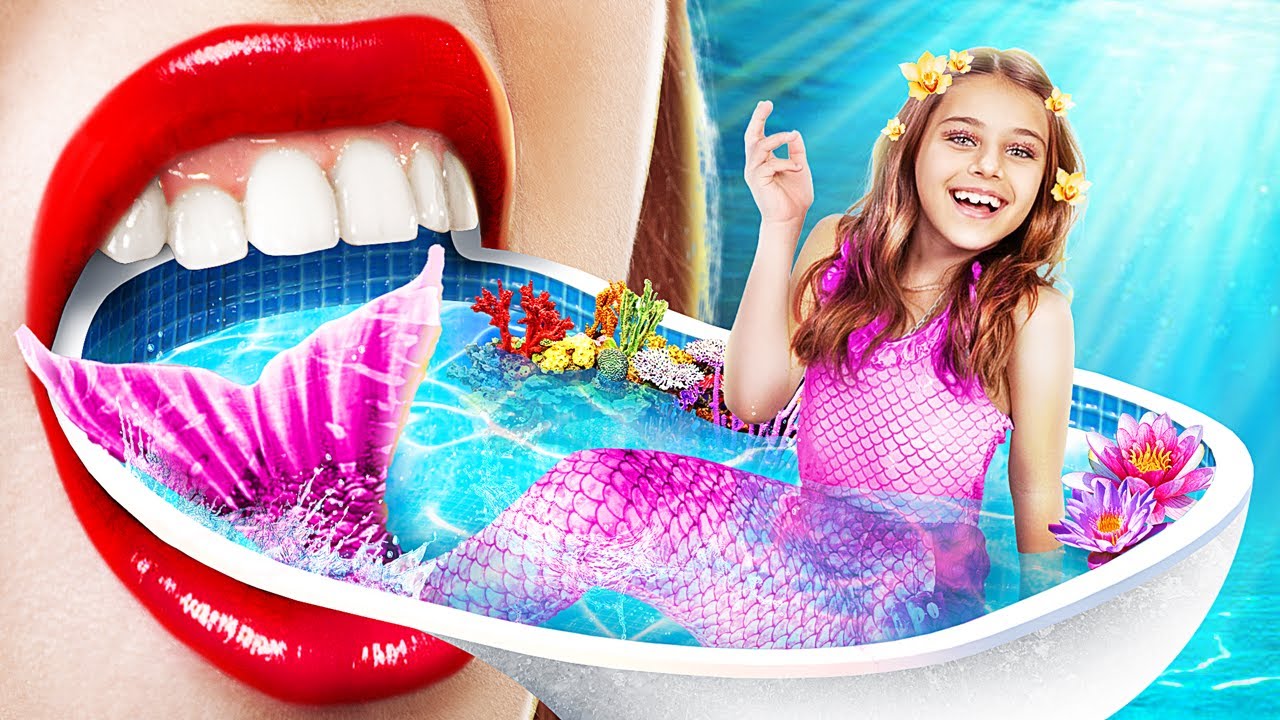 Mermaid's Tail in Real Life! We Built a Water Park at Home!