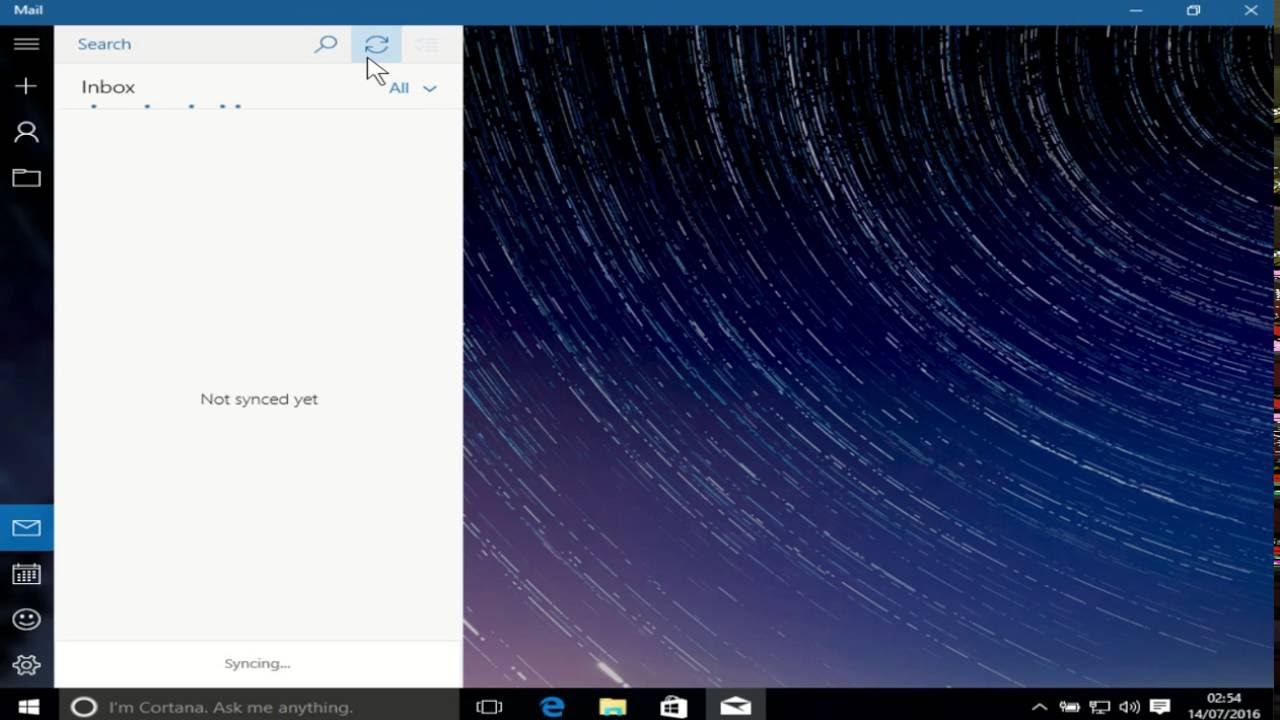 windows 10 mail app not syncing