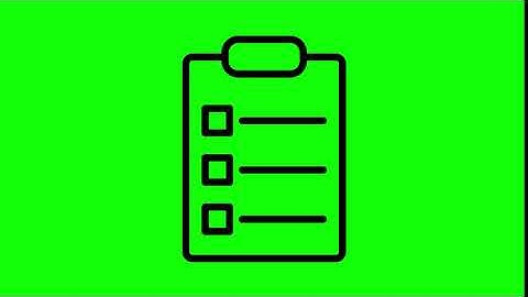 Animated List Icon on Green Screen With Pop-up Sound