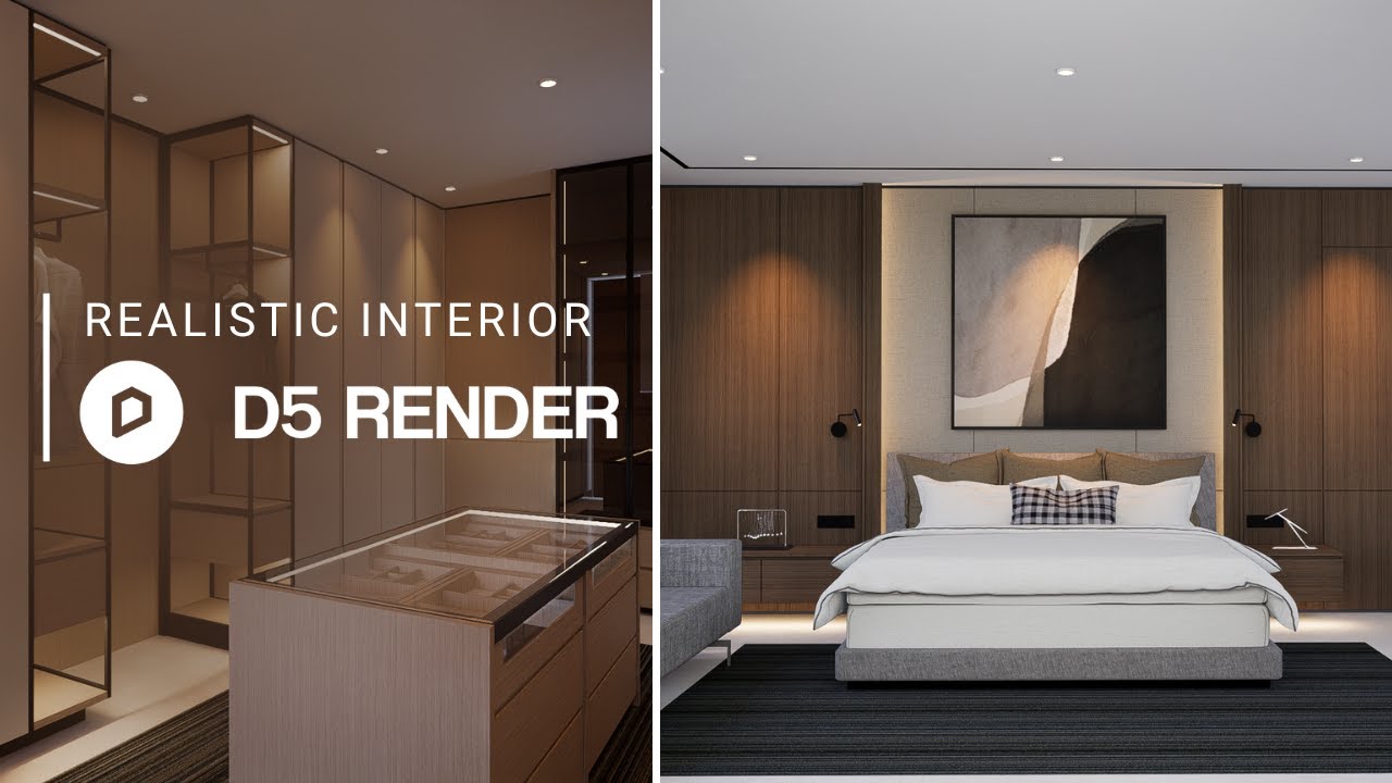 Realistic Interior Rendser Realistic Interior Renders with D5 Render | Bedroom & Wardrobe ...