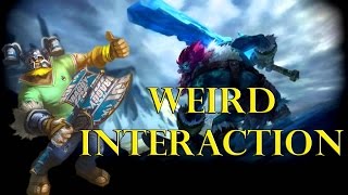 A weird interaction between Olaf's ultimate and Trundle's pillar