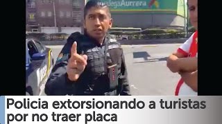 Mexican Police extorting tourists