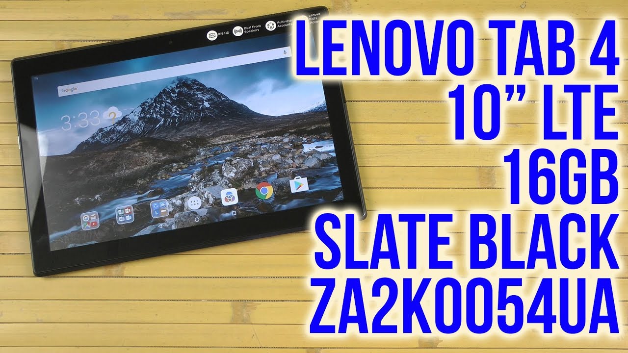 Распаковка Lenovo Tab 4 10" LTE 16GB Slate Black ZA2K0054UA