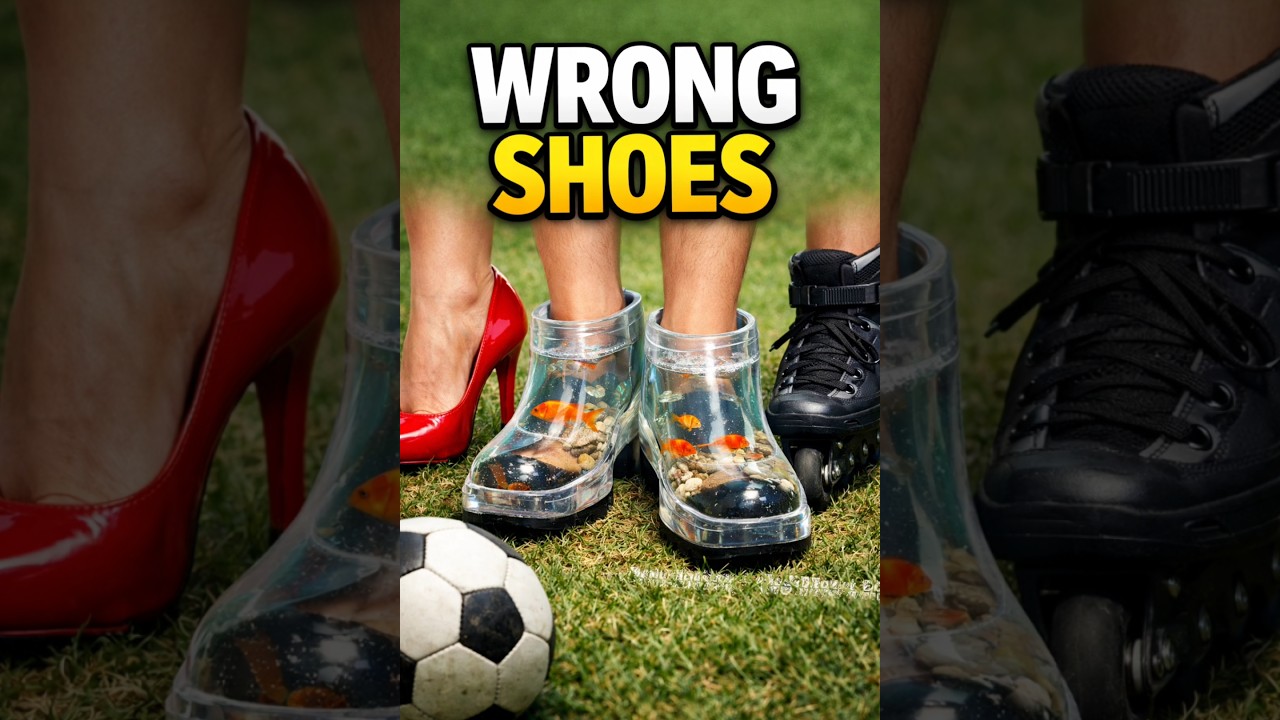 The Weirdest Penalty Challenge Ever 😂👠🛼⚽ .