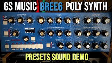 GS Music Bree6 Polyphonic Analog Synthesizer - Presets Sound Demo [SOUND ONLY]