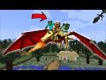 ZOMBIE GETS A DRAGON AS A PET !! FAMILY OF ZOMBIES FLY AROUND IN DRAGONS !! Minecraft Mods