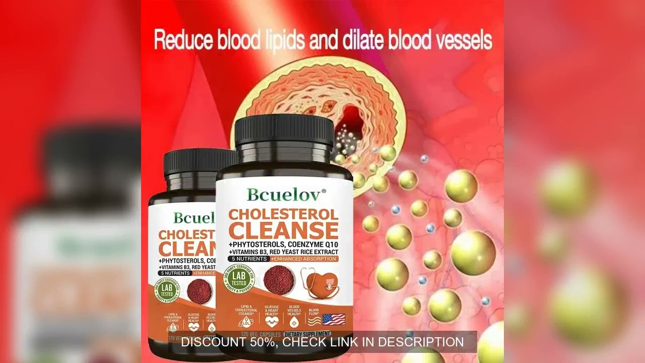 Niacinamide, Red Yeast Rice, Black Pepper Extract, Cholesterol Cleanser - Helps Lower Cholesterol Le