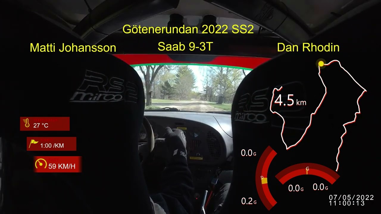 Matti Johansson incar rally Götenerundan 2022 ss2