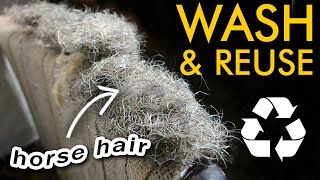 Don't bin it! How to clean Horse Hair for Antique ReUpholstery & Restoration