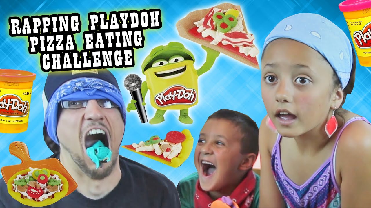 BLINDFOLD PIZZA PLAYDOH CHALLENGE w/ RAPPING & EATING!?!? It Tastes So Like Totally Yucky! - BLINDFOLD PIZZA PLAYDOH CHALLENGE w/ RAPPING & EATING!?!? It Tastes So Like Totally Yucky!
