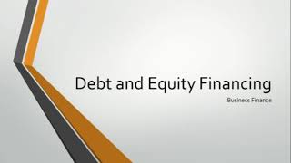 Debt and Equity Financing - Tagalog and English version
