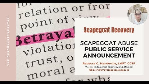 Family Scapegoating Abuse (FSA) Public Service Announcement: WHAT IS FSA? #scapegoat #mentalhealth