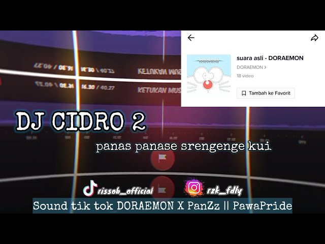 Dj panas panase srengenge kui cidro 2 sound tik tok Doraemon class=