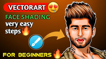 VECTOR ART FACE SHADING || FULL LIKE TEJASILLUSTRATOR...