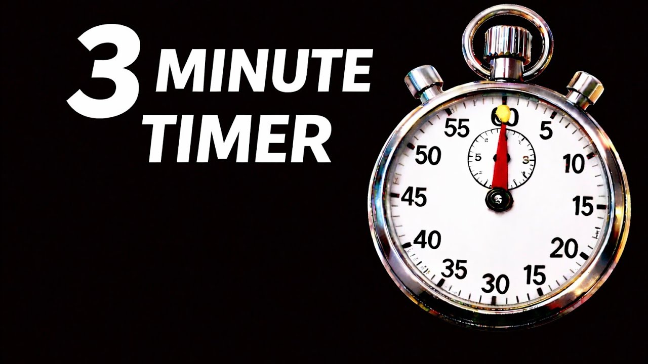 3 Minute Timer ⏱️ | Ends With Piano Alarm
