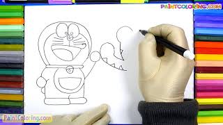 How to Draw Doraemon and Soohorang the Pyeongchang Winter Olympic's Mascot | Paintcoloring.com