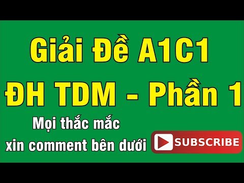 Video ĐỀ 4: TOÁN A1C1 - ĐẠI HỌC THỦ DẦU MỘT #1 - YouTube