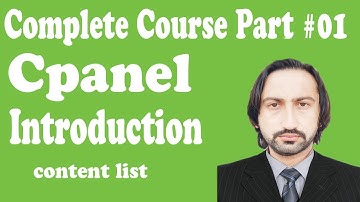 Introduction to CPanel Course for Beginners  Part = 1