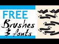 FREE Digital BRUSHES & FONTS - Artist Tools, Photoshop Resources & More