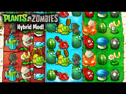 Plants vs Zombies Hybrid | Twin &amp; Triple Plants?? Strongest Fusion Plants!! Zombies Too!! | Download 