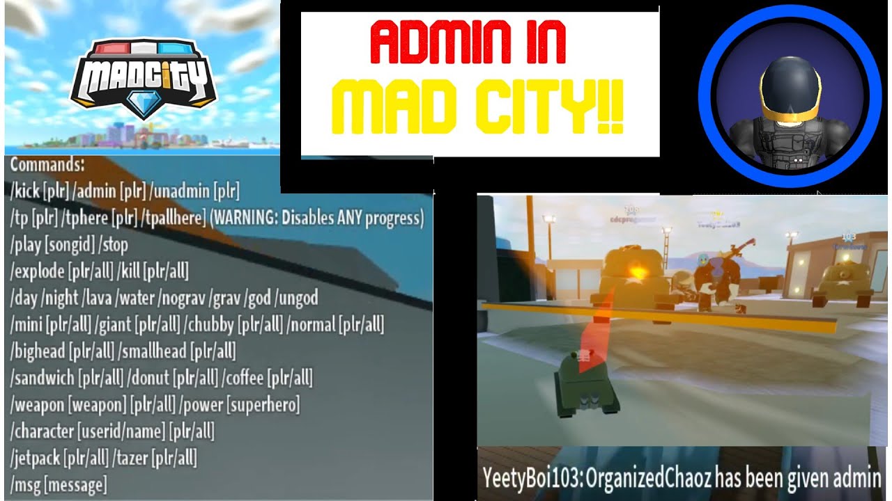 ultimate cheating in roblox mad city with admin commands